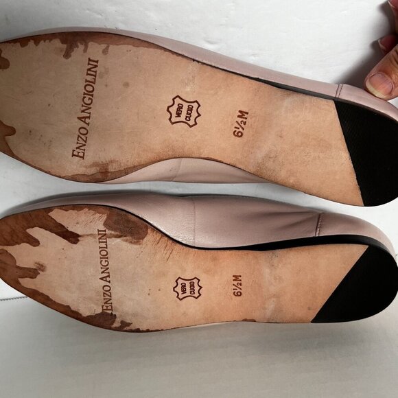 Enzo Angiolini Leather Flats Womens Liberty Pink Two Tone Aebellevue Size 6.5M - Picture 9 of 11